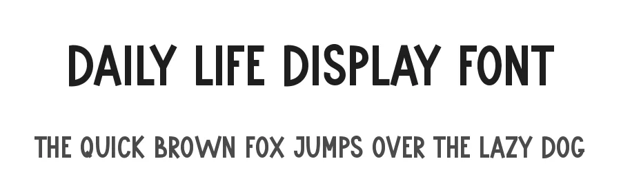 Daily Life Display Font by inermediaSTUDIO — Display Font