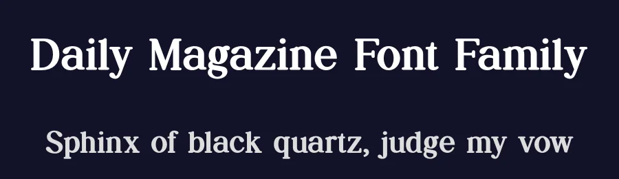 Daily Magazine Font Family by UICreative — Serif Font — thumbnail 2