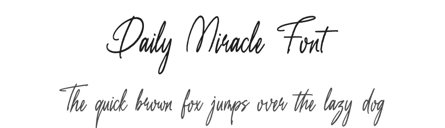 Daily Miracle Font by Denustudios — Script Handwritten Font