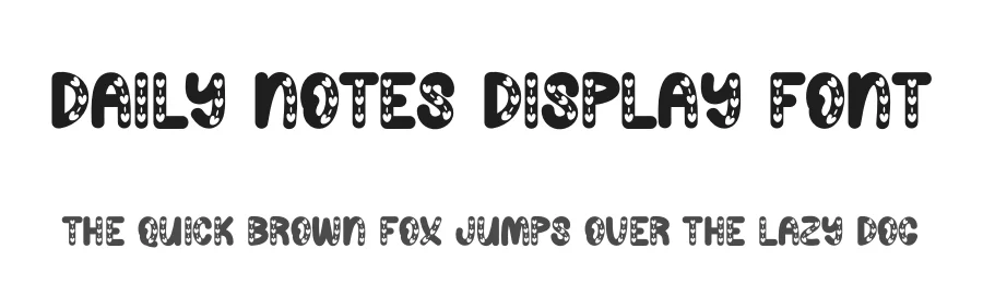 Daily Notes Display Font by andikastudio — Display Font