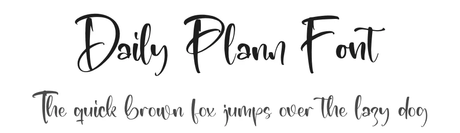 Daily Plann Font by letterfabric — Script Handwritten Font