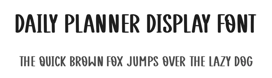 Daily Planner Display Font by Craftedtype — Script Handwritten Font