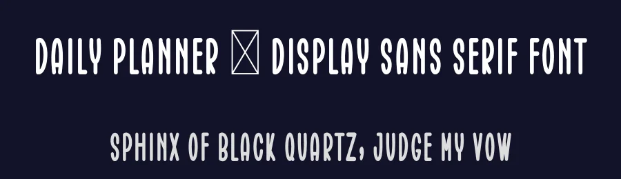 Daily Planner – Display Sans Serif Font by freshtypeink — Display Font — thumbnail 2
