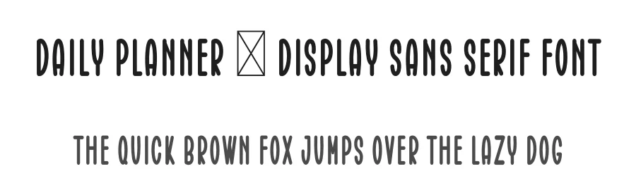 Daily Planner – Display Sans Serif Font by freshtypeink — Display Font