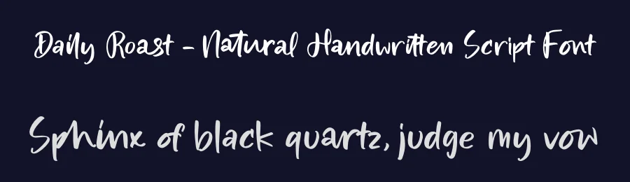 Daily Roast – Natural Handwritten Script Font by stylishtype.co — Script Handwritten Font — thumbnail 2