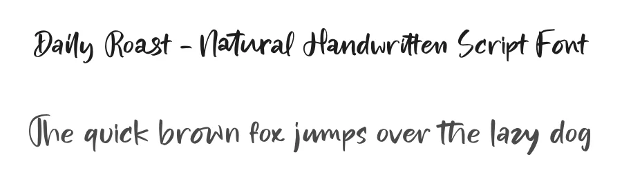 Daily Roast – Natural Handwritten Script Font by stylishtype.co — Script Handwritten Font