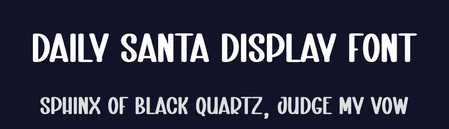 Daily Santa Display Font by creativeletter — Display Font — thumbnail 2