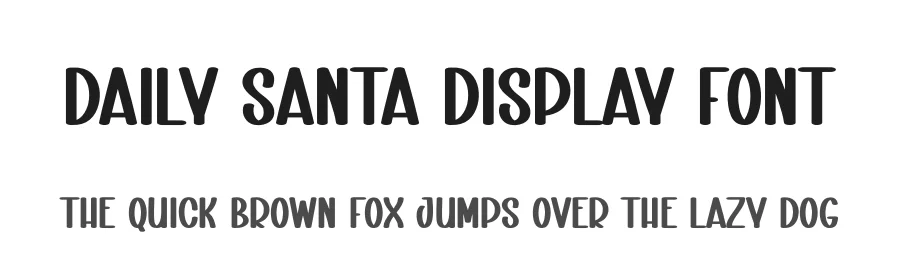 Daily Santa Display Font by creativeletter — Display Font