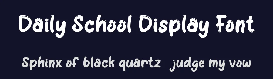 Daily School Display Font by Yoga Letter — Display Font — thumbnail 2