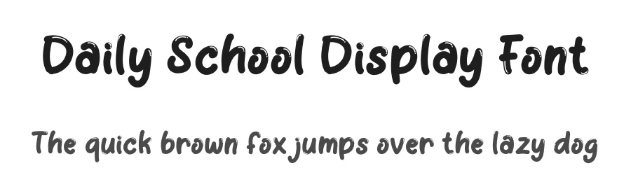 Daily School Display Font by Yoga Letter — Display Font