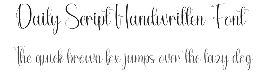 Daily Script Handwritten Font by andikastudio — Script Handwritten Font