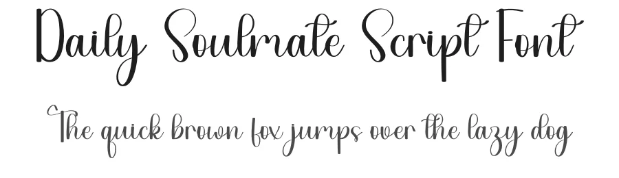 Daily Soulmate Script Font by freshtypeink — Script Handwritten Font
