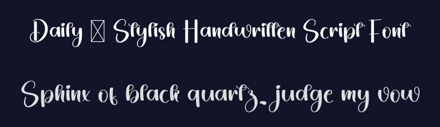 Daily – Stylish Handwritten Script Font by freshtypeink — Script Handwritten Font — thumbnail 2