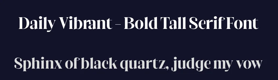 Daily Vibrant – Bold Tall Serif Font by timelesstype.co — Serif Font — thumbnail 2