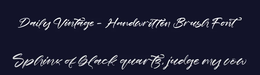 Daily Vintage – Handwritten Brush Font by stylishtype.co — Script Handwritten Font — thumbnail 2