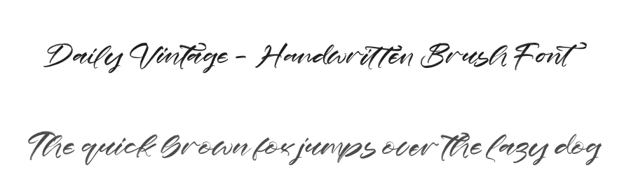 Daily Vintage – Handwritten Brush Font by stylishtype.co — Script Handwritten Font