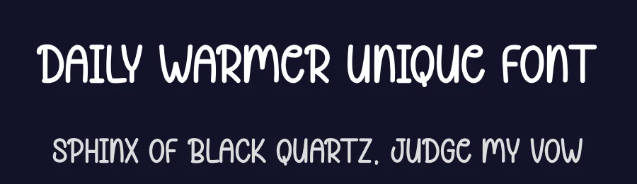 Daily Warmer Unique Font by andikastudio — Display Font — thumbnail 2