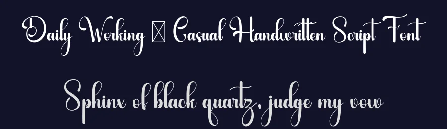 Daily Working – Casual Handwritten Script Font by freshtypeink — Script Handwritten Font — thumbnail 2