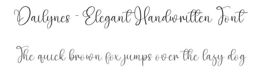 Dailynes – Elegant Handwritten Font by creativeletter — Script Handwritten Font