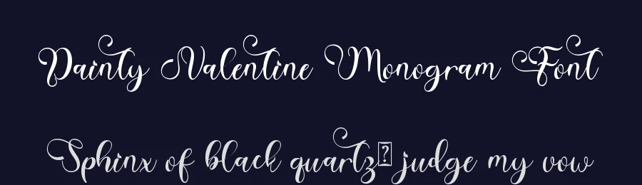 Dainty Valentine Monogram Font by Yoga Letter — Script Handwritten Font — thumbnail 2