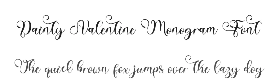 Dainty Valentine Monogram Font by Yoga Letter — Script Handwritten Font