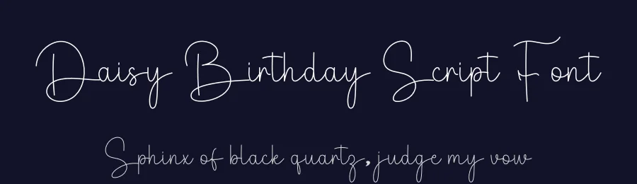 Daisy Birthday Script Font by freshtypeink — Script Handwritten Font — thumbnail 2