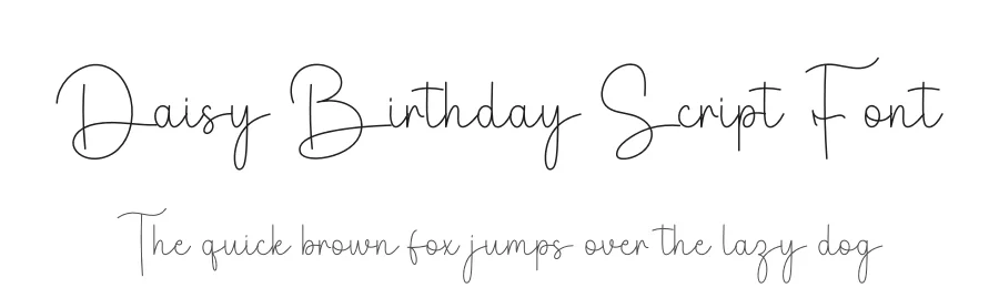 Daisy Birthday Script Font by freshtypeink — Script Handwritten Font