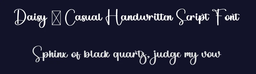 Daisy – Casual Handwritten Script Font by freshtypeink — Script Handwritten Font — thumbnail 2