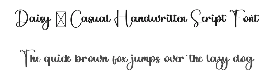 Daisy – Casual Handwritten Script Font by freshtypeink — Script Handwritten Font