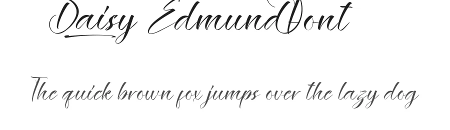 Daisy Edmund Font by edricstudio — Script Handwritten Font
