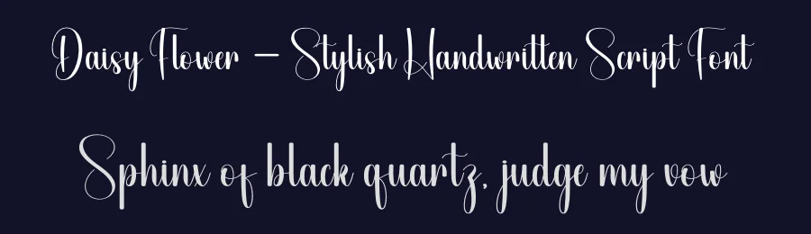 Daisy Flower – Stylish Handwritten Script Font by andikastudio — Script Handwritten Font — thumbnail 2