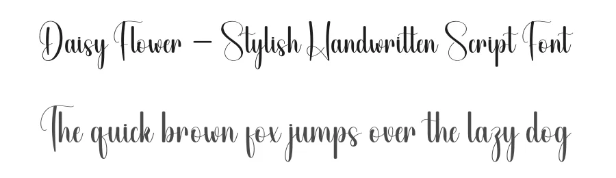 Daisy Flower – Stylish Handwritten Script Font by andikastudio — Script Handwritten Font