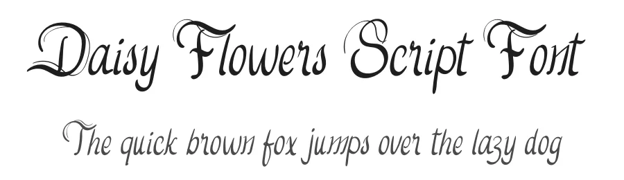 Daisy Flowers Script Font by Erik Studio — Script Handwritten Font
