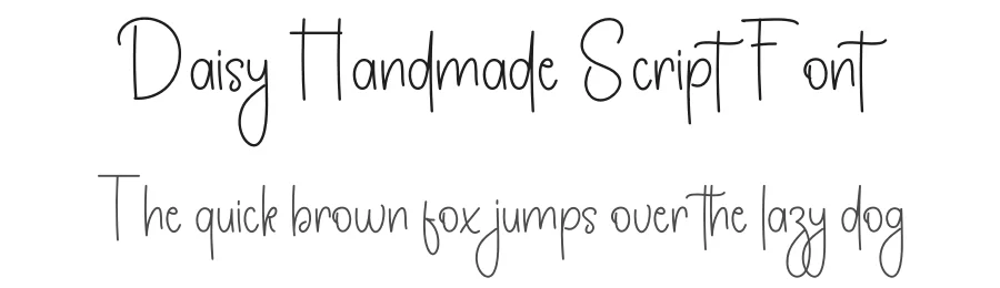 Daisy Handmade Script Font by freshtypeink — Script Handwritten Font