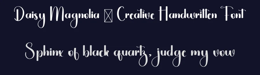 Daisy Magnolia – Creative Handwritten Font by freshtypeink — Script Handwritten Font — thumbnail 2