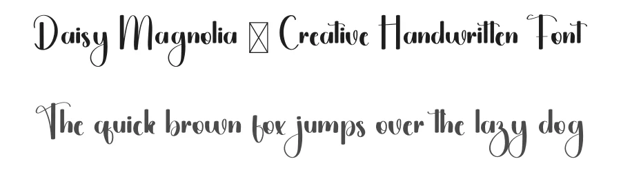 Daisy Magnolia – Creative Handwritten Font by freshtypeink — Script Handwritten Font
