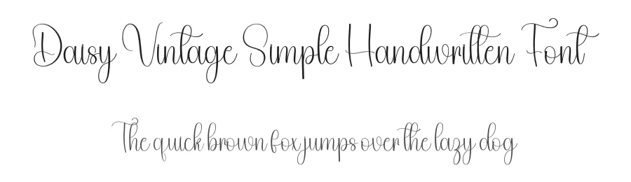 Daisy Vintage Simple Handwritten Font by freshtypeink — Script Handwritten Font