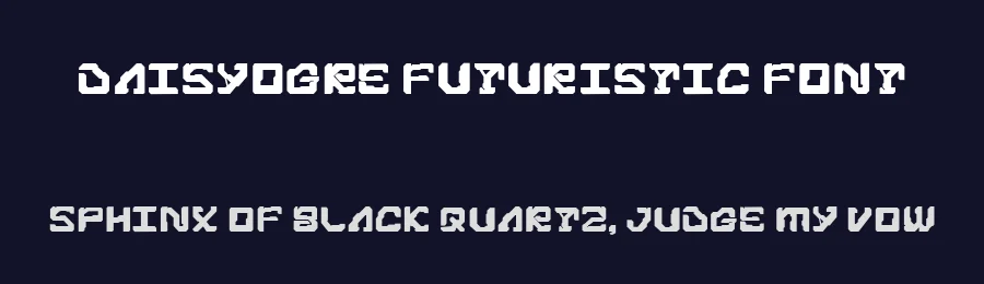 Daisyogre Futuristic Font by Mofr24 work — Display Font — thumbnail 2