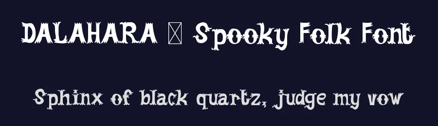 DALAHARA — Spooky Folk Font by Rautan — Decorative Font — thumbnail 2