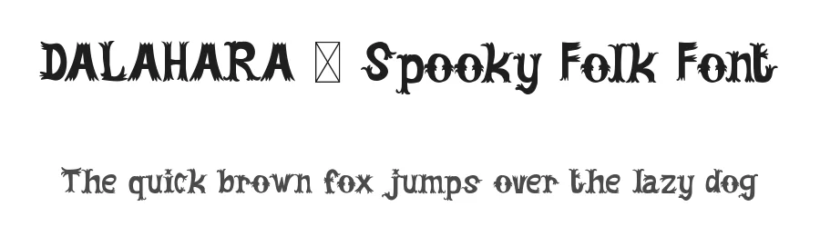 DALAHARA — Spooky Folk Font by Rautan — Decorative Font