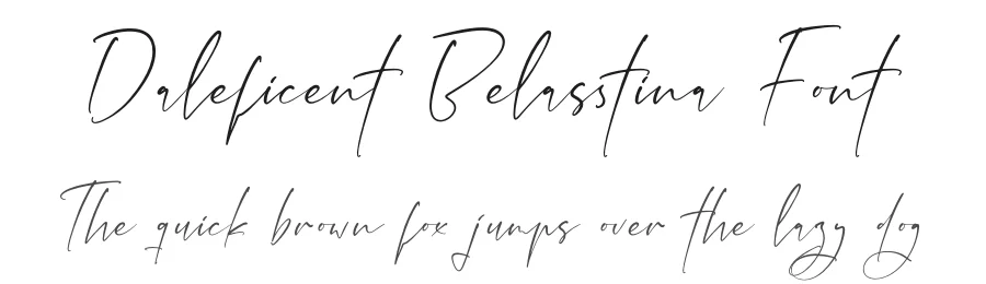 Daleficent Belasstina Font by Storytype — Script Handwritten Font