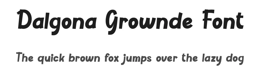 Dalgona Grownde Font by SlideShoot — Sans Serif Font