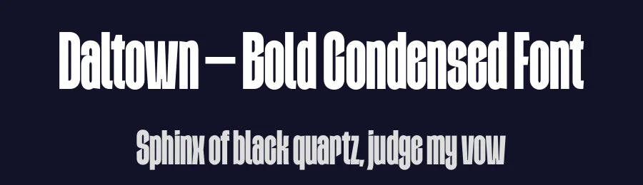 Daltown – Bold Condensed Font by limitype — Decorative Font — thumbnail 2
