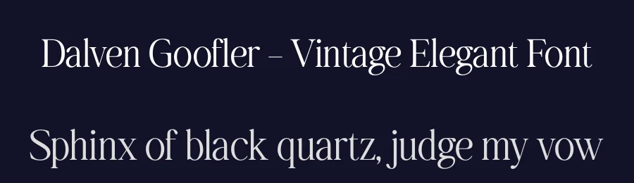 Dalven Goofler – Vintage Elegant Font by Casloop Studio — Decorative Font — thumbnail 2