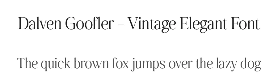 Dalven Goofler – Vintage Elegant Font by Casloop Studio — Decorative Font