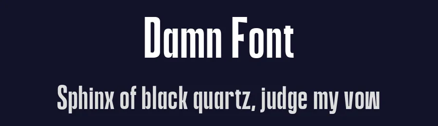 Damn Font by Daria Fisko — Sans Serif Font — thumbnail 2