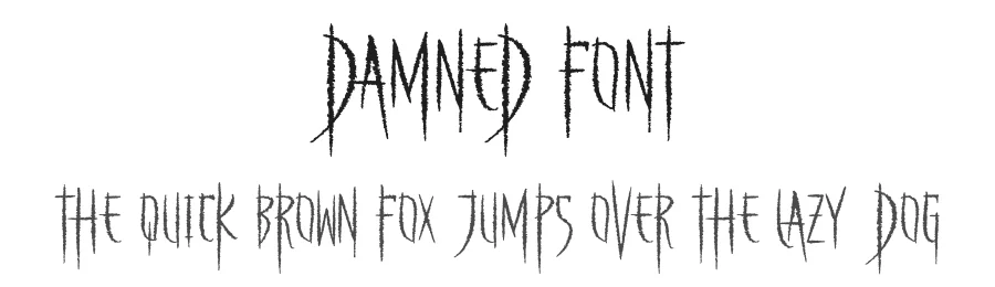 Damned Font by letterfabric — Script Handwritten Font