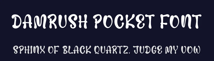 Damrush Pocket Font by perspectype — Display Font — thumbnail 2