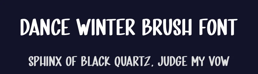 Dance Winter Brush Font by andikastudio — Display Font — thumbnail 2