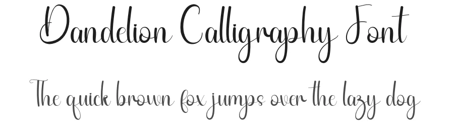 Dandelion Calligraphy Font by andikastudio — Script Handwritten Font